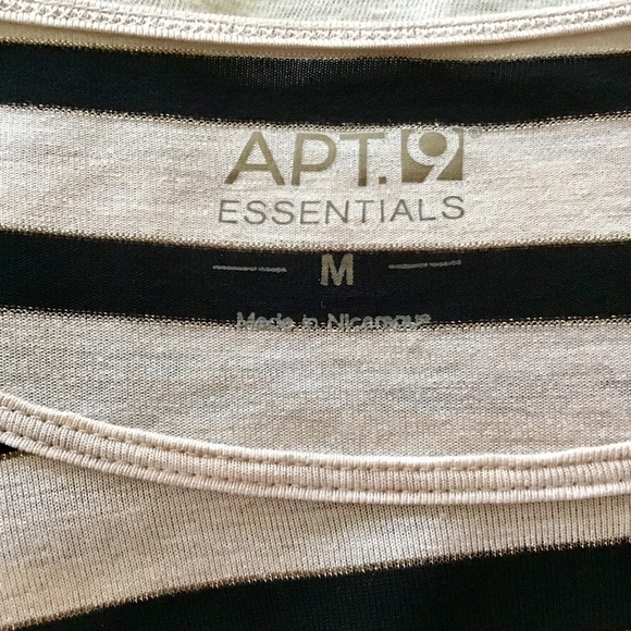 Apt 9 Essentials long sleeve top striped size Med - Picture 3 of 3